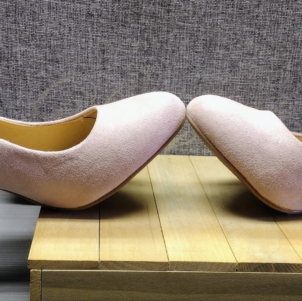 Lov ๐ Mark Dusty Rose Pink Suede Closed Toe Block Heel Dress Shoes 6 Pre-owned - Picture 6 of 13